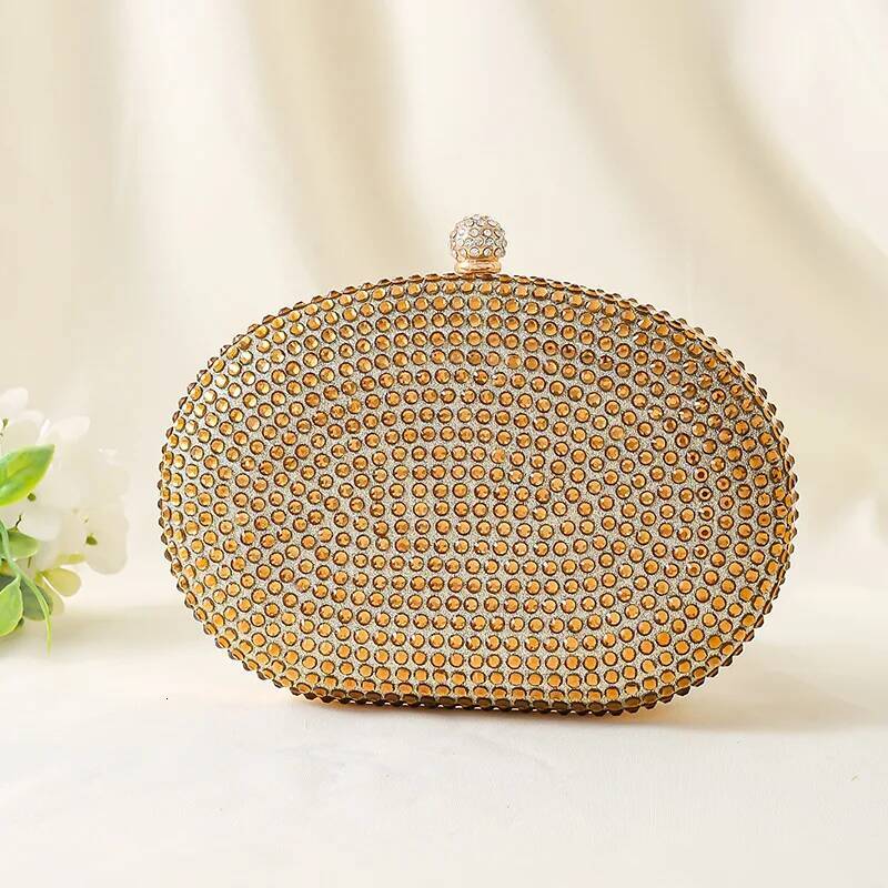 Bestselling - Fashionable Rhinestone Tote For Dresses Crystal-Embellished Party Clutch Dia Evening Bag