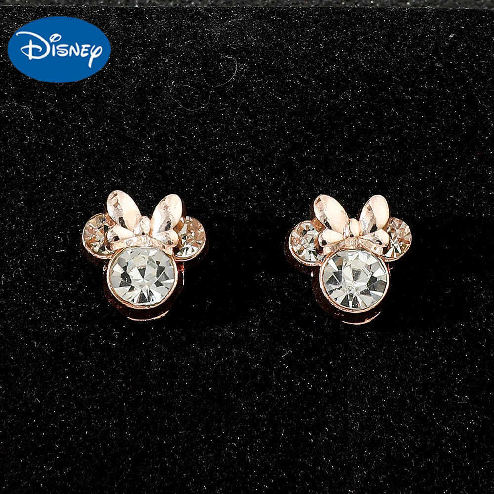 Disney Cartoon Mickey Mouse Earrings for Girls Kawaii Rhinestone Earrings Birthday Party Jewelry Accessories Gifts W20250716