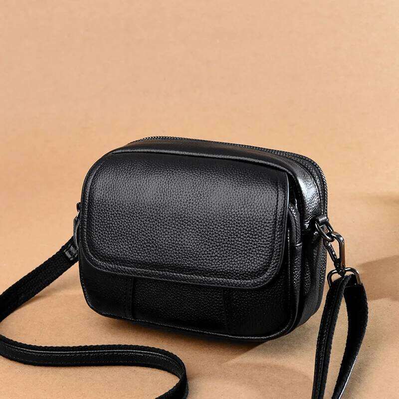 Genuine Leather Women's Casual Fashion Messenger Small Shoulder Bag Crossbody Bags For Real Cowhide Women Handbags