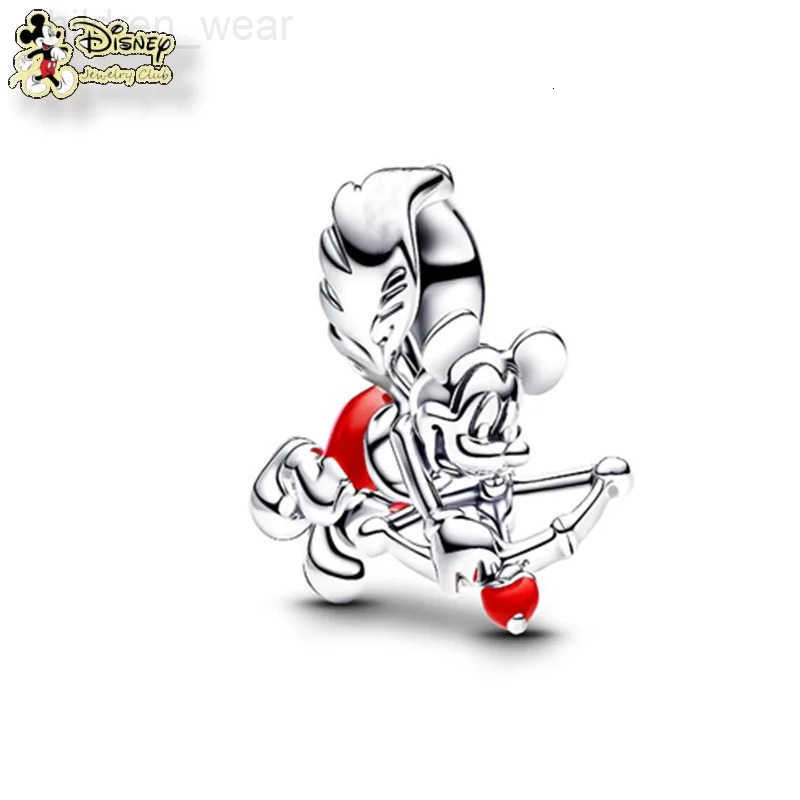 Disney 2025 MINISO Hot Sale DIY Making Disney Mickey Mouse Minnie Mouse Charm Bead Fits Original Europeans Silver 925 Bracelet Jewelry W20250716