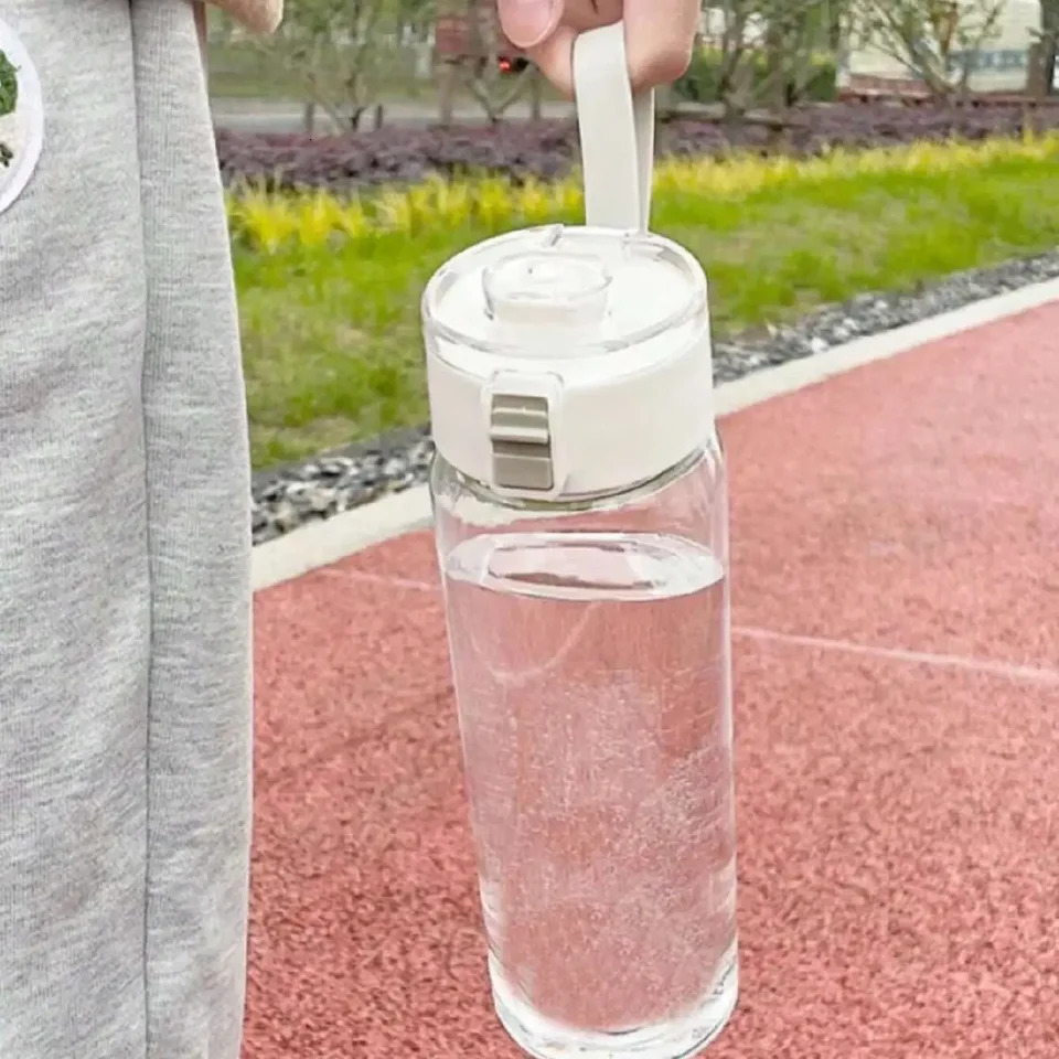 1pc Portable Sports Fitness Large Capacity Transparent Cup Outdoor Travel Office Essential Water Bottle 250715