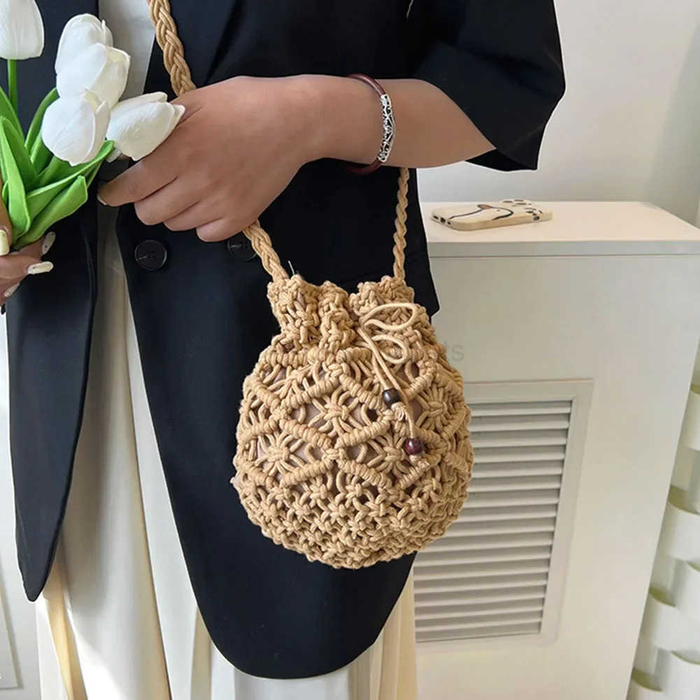 New Summer Fashion Handmade Bucket Bags for Women Shoulder Crossbody Bag Female Handbag M250716
