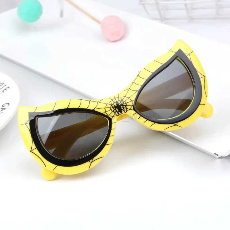 Disney WINFUL Kids Spider Sunglasses Boy Girl Cat Eye Flexible Sun Glasses UV400 Anti UVA UVB Sunglasses Outdoor Goggles W20250716