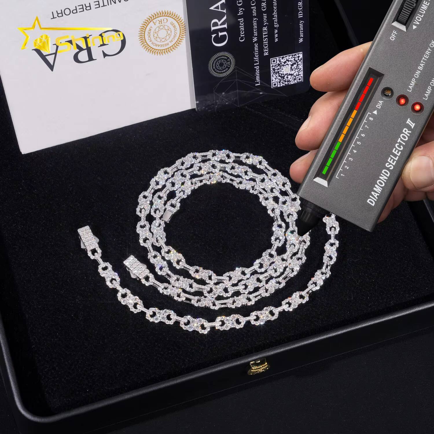 Hip Hop New Arrival Infinity Moissanite Cuban Bracelet 925 Sterling Silver Iced Out Bracelet Moissanite Jewelry Men Women