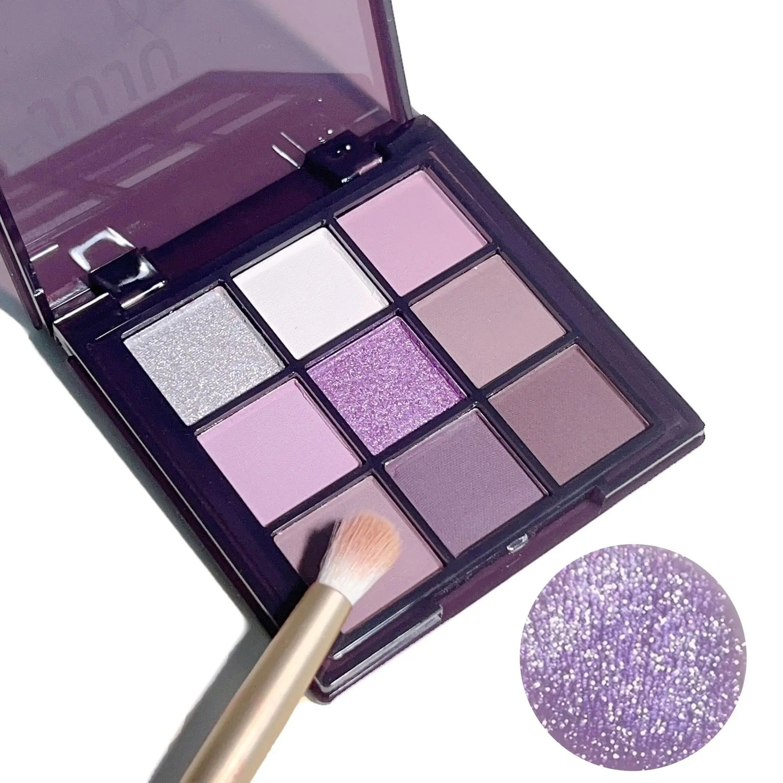 Purple Eyeshadow Palette -9 natural and shimmery finish colors for a long-lasting smoky eye makeup 250712