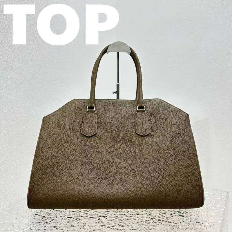 Women's Classic Simple Solid Color Large Capacity Handbag Genuine Leather Business Commuter Multiple Styles