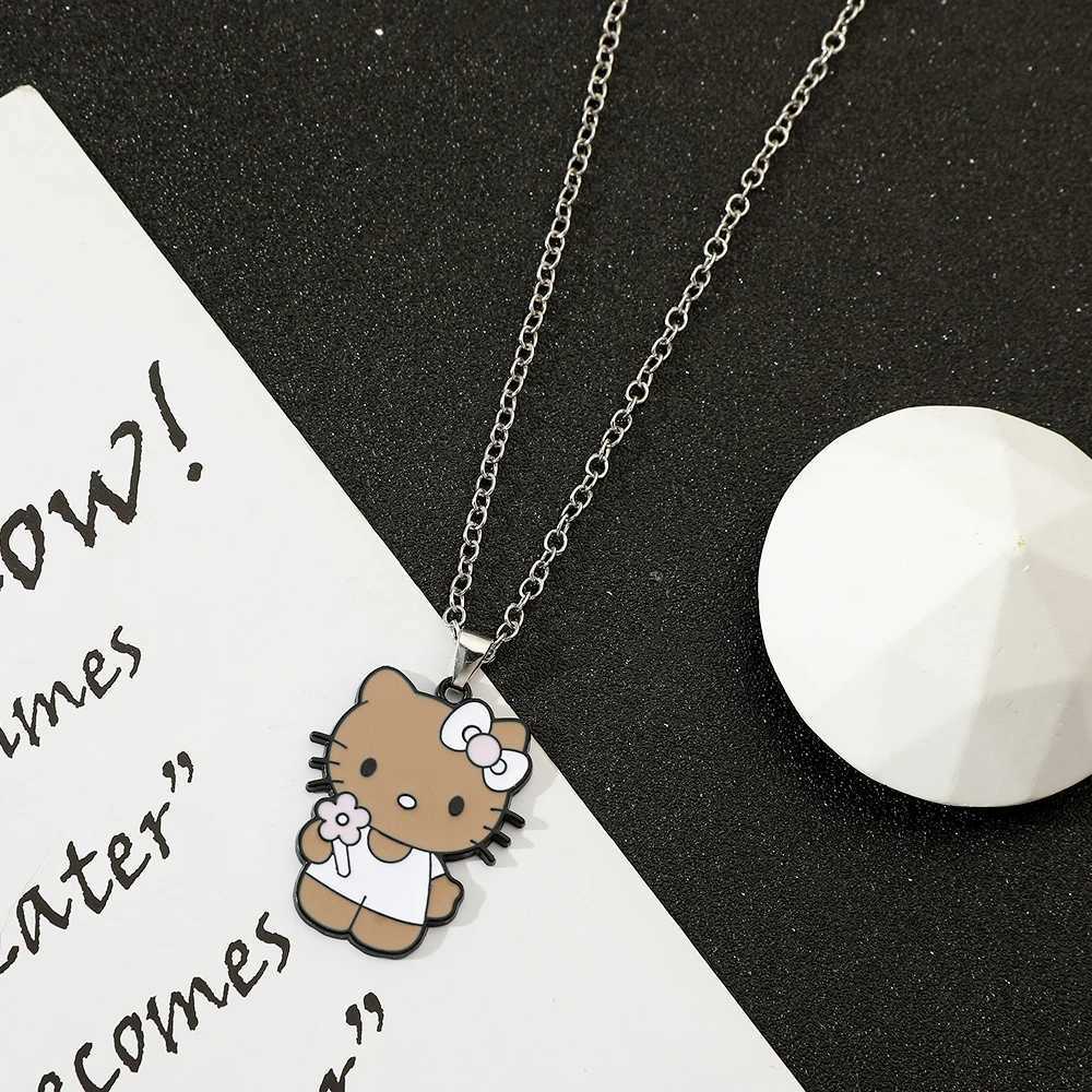 Sanrio Hello Kitty Necklace Classic Anime Figure Hello Kitty Pendant Necklace Student Birthday Party Jewelry Gifts w250716