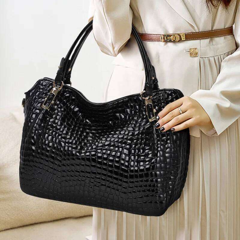 Crocodile Pattern Leather Women's Handbags Lady Fashion Commuter Large Capacity Tote Bag Shoulder Messenger Bags 2023 New