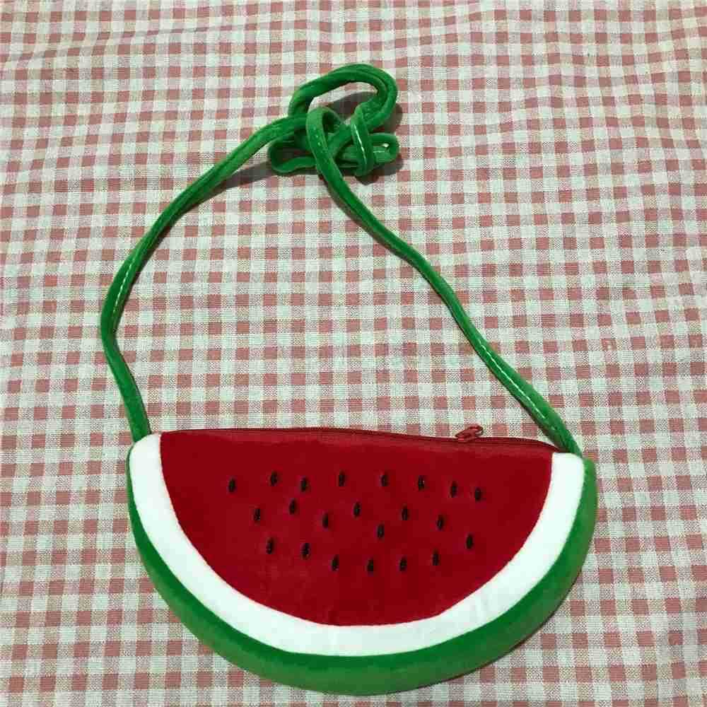 Small 2-6Year Plush Watermelon Bag Satchel Cute Fruit Plush Backpack Shoulder BAG Messenger Pouch M250716