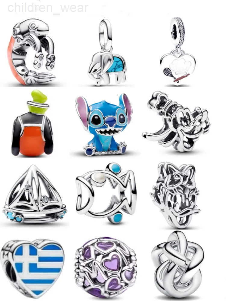 Disney 2025 New 925 Silver Fish Boat Bead Butterfly Pendant Suitable for European Original Bracelet DIY Accessories Exquisite Jewelry W20250716
