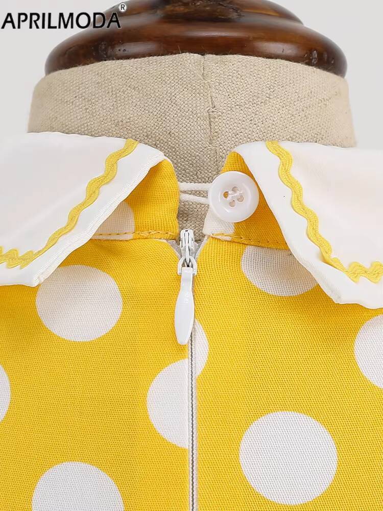 Hepburn Style 50s Vintage Childs Casual Dot Print Cosplay Costume Party Little Girls Midi 60s Elegant Pleated Dress dongdumaoyi