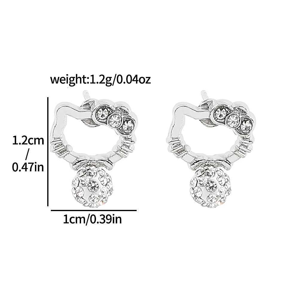 Sanrio Hello Kitty Earrings Fashion Cute Kitty Cat Ear Studs For Friends Womens Birthday Jewelry Gifts w250716