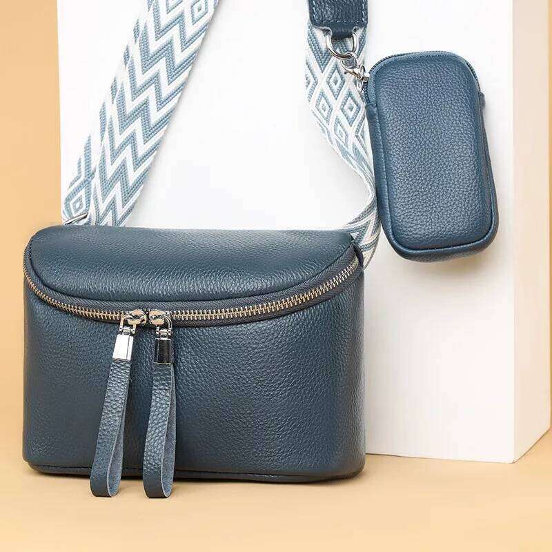 100% Genuine Woman Chest High Quality Cow Leather Women's Crossbody Bag With Small Purse Female Handbags Waist Bags