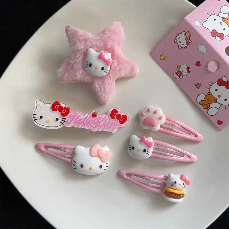 Sanrio Hello Kitty Hair Clip 14/11Pcs Hairpin Sets Makeup Washing Face Barrettes Hairclips Women Accessories Girlfriend Gift w250716