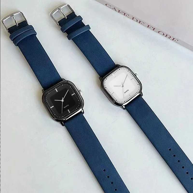 Two-piece mens Quartz with black brown strap Y250715