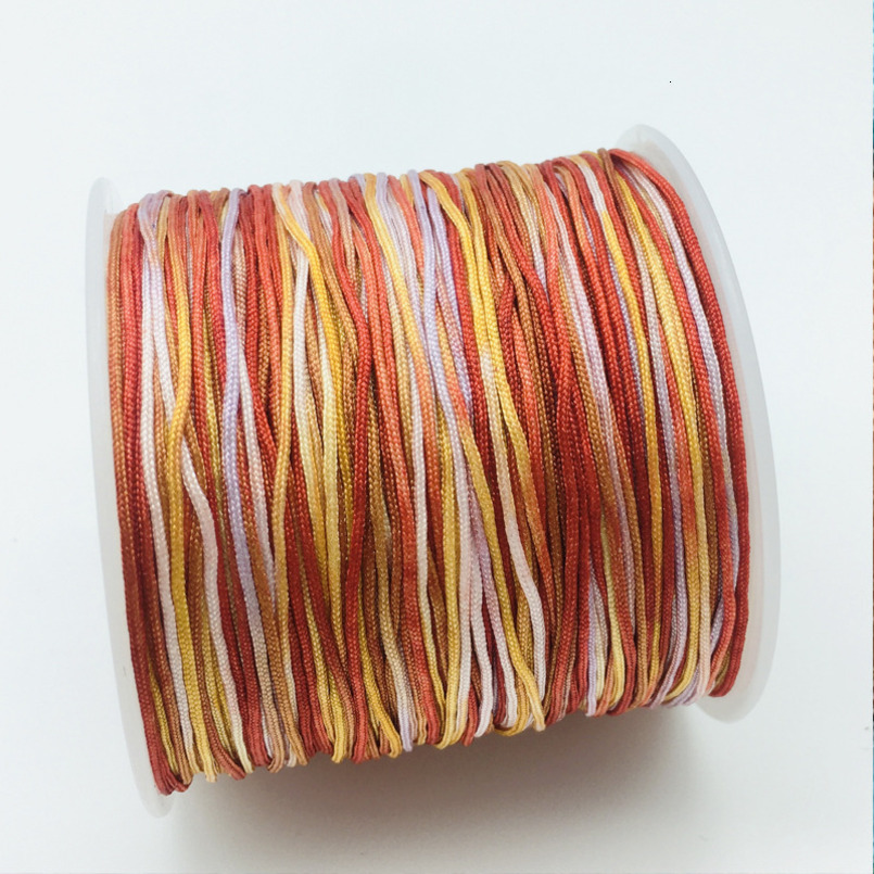 72 No. Gradient Dyed Jade Thread 0.8mm Multicolor Dragon Boat Festival Red Pendant Taiwan DIY Weaving Rope Chinese Knot