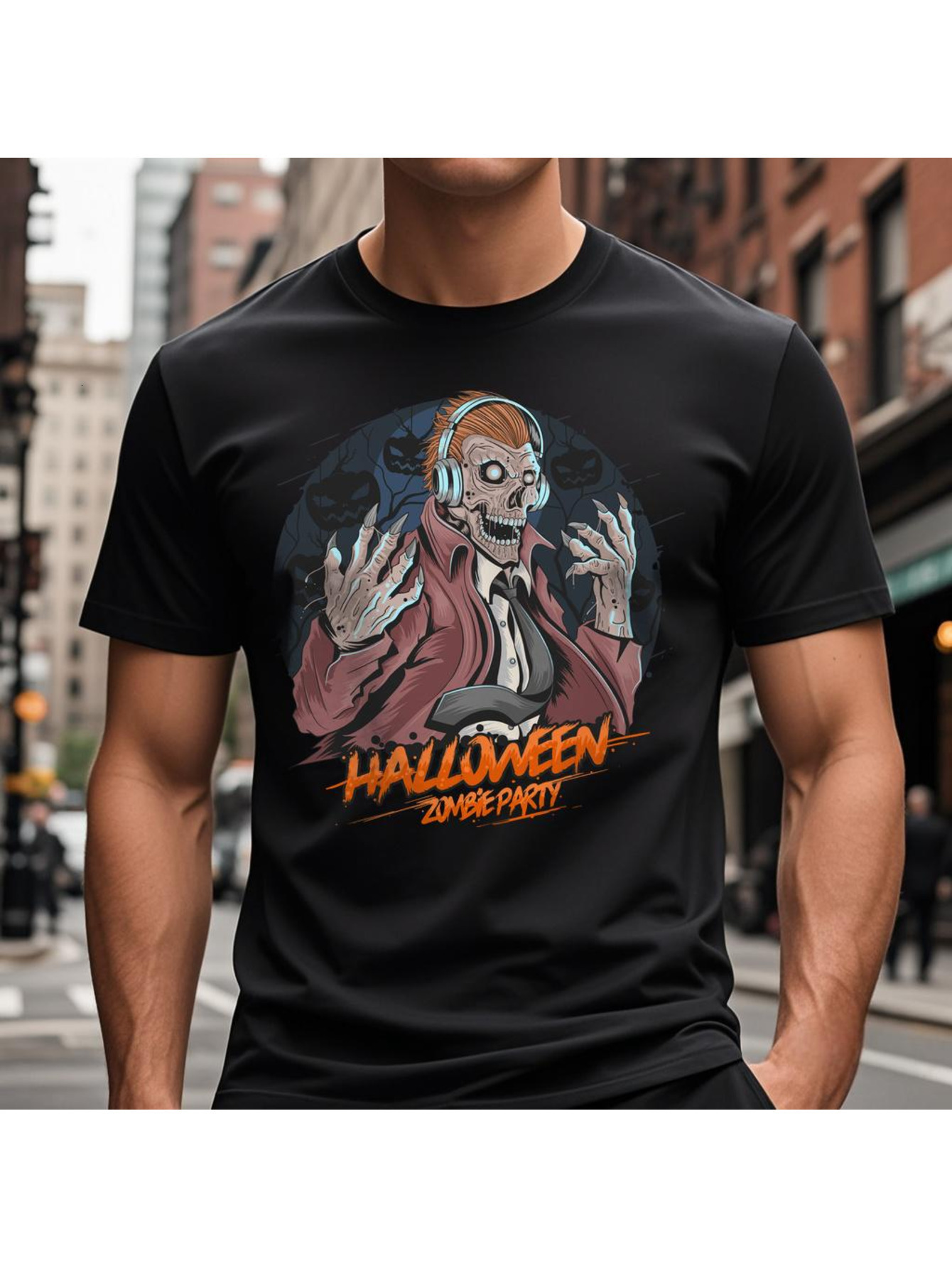 VogueEpoch 180g White Cotton text Short sleeve Adult Round collar T Shirts Men black Graphics S-3XL Halloween Wed 56