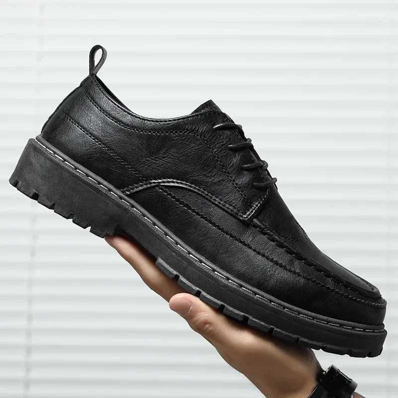 2023 Mens Leather Shoes British High End Business Formal Casual Student Suits Work Groomsmen Wedding Shoes W250716