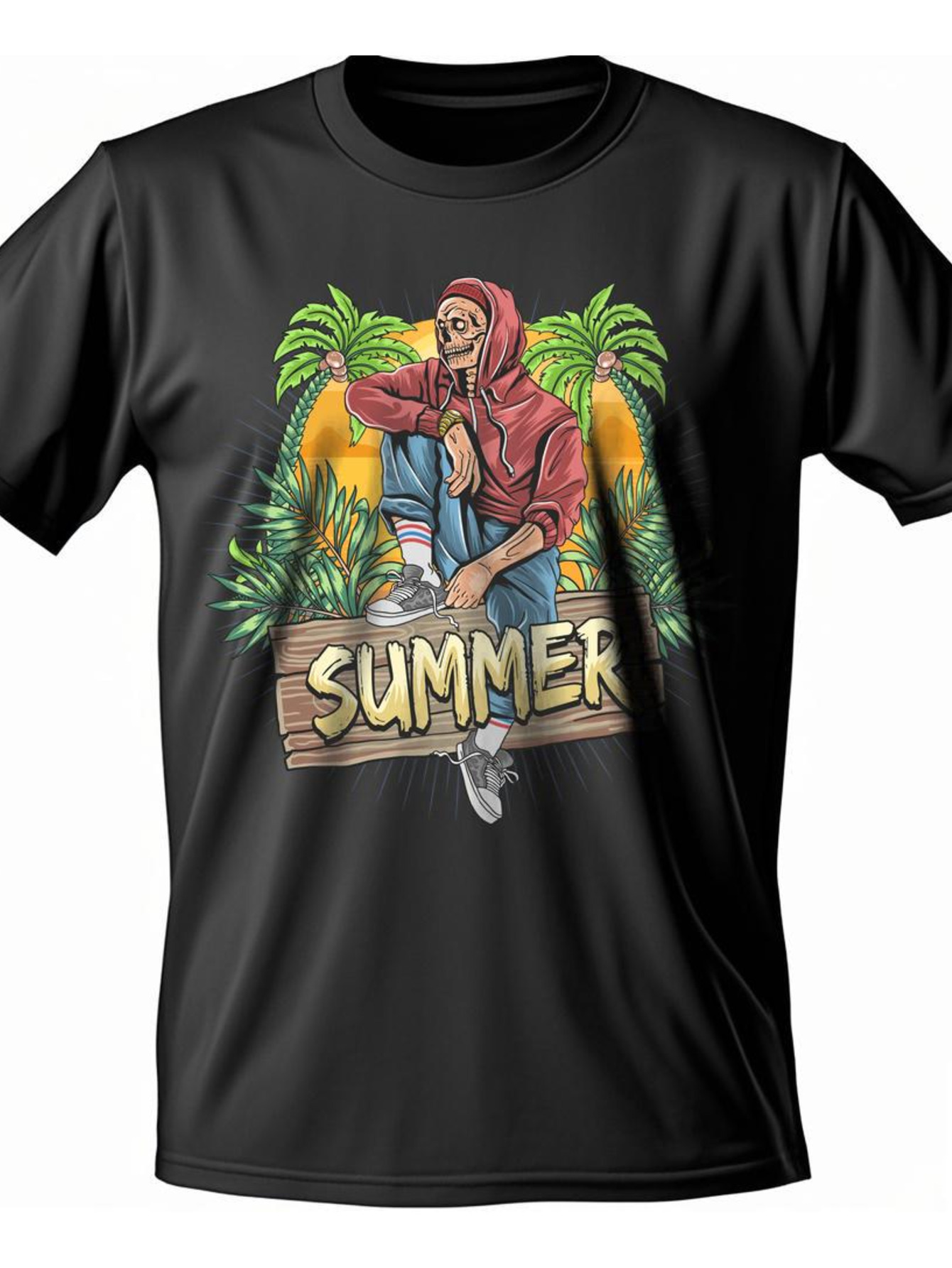 VogueEpoch text Adult White Round collar 180g Cotton black Short sleeve Men T Shirts Graphics S-3XL Halloween Wed 6f