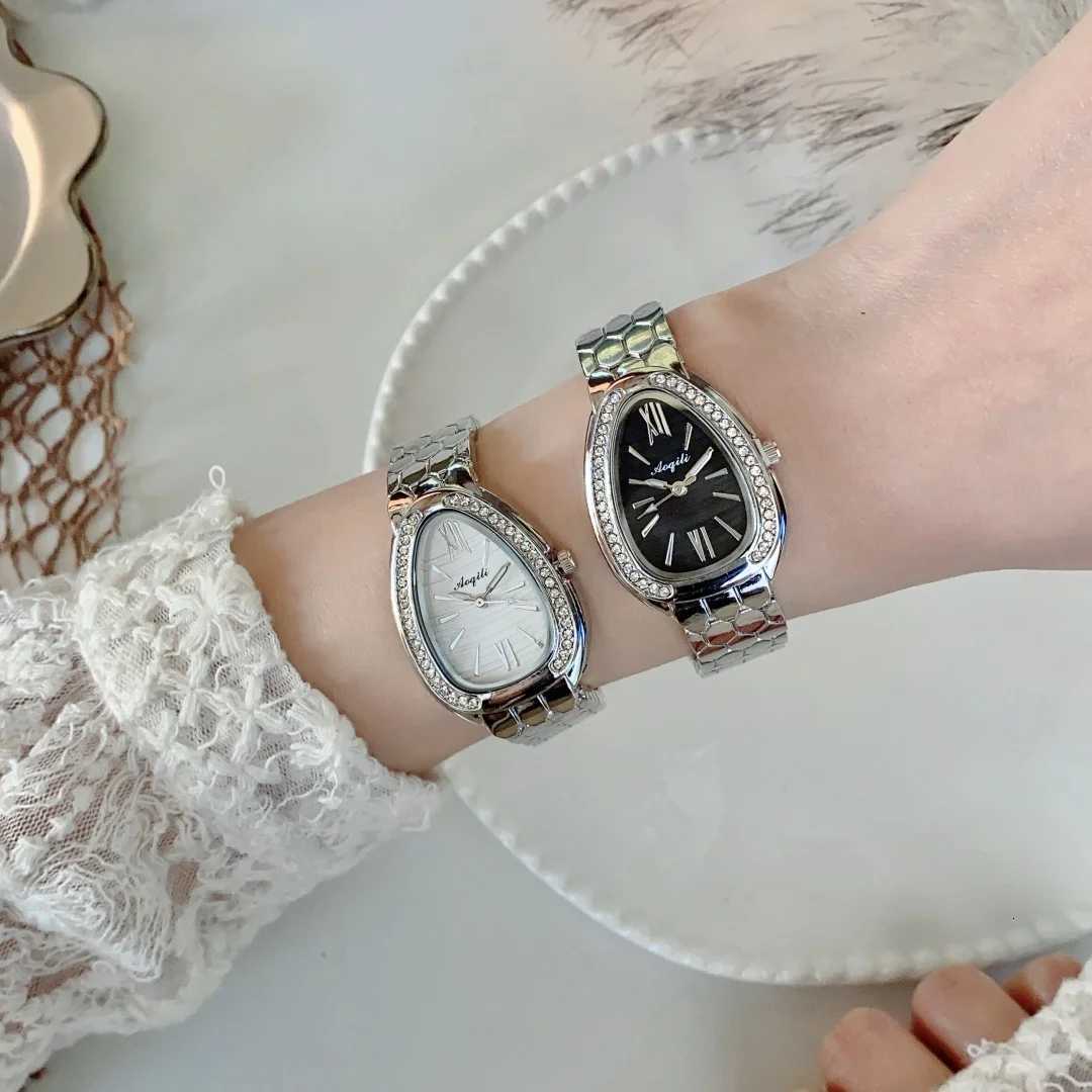 Fashion Snake for Wen Luxury Diamond Dial Stainless Steel Quartz Wrist La Dr Jewelry Fine Watch Y250715