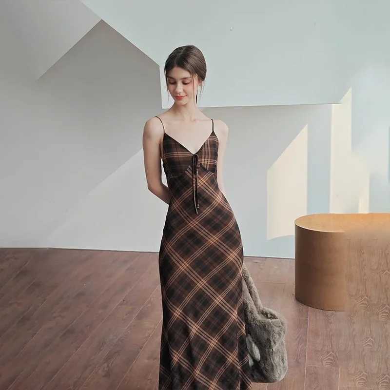 2025 WhereMery Sexy Elegant Women Long Dress Vintage Striped Plaid Print Sleeveless Slim Maxi Dresses Summer Casual Vestidos R250716