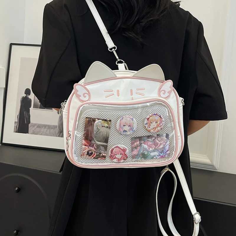 Y2K Japanese Ita Bag 2025 New Ita Backpacks Cute Girls Transparent Shoulder Crossbody Bags JK School Bags