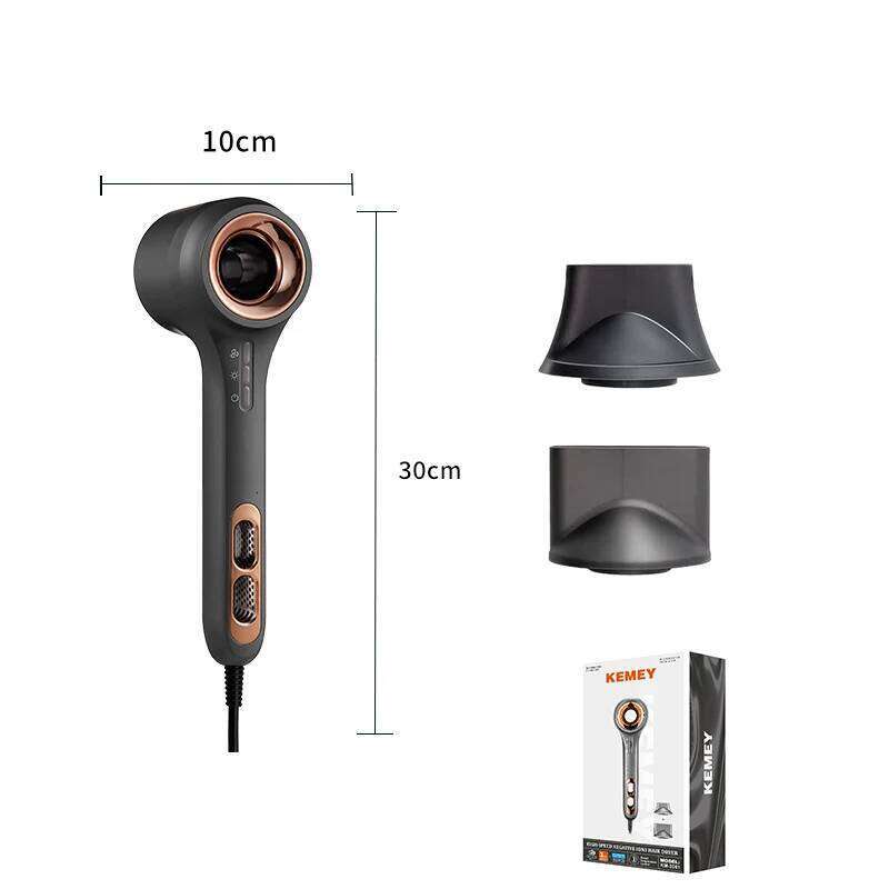 Kemei High-Speed 110000Rpm Motor Fast Drying Blow 1500W Ionic Hair Dryer For Home And Travel Magnetic Nozzle