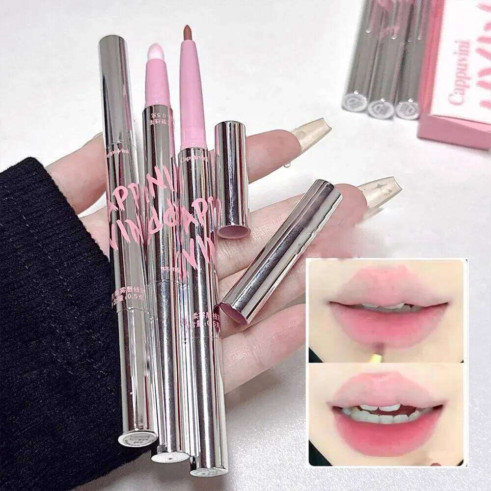 Nude Liner with Brush Cappuvini Korean Style Lip Makeup Long Last Veet Matte Lipstick X250716