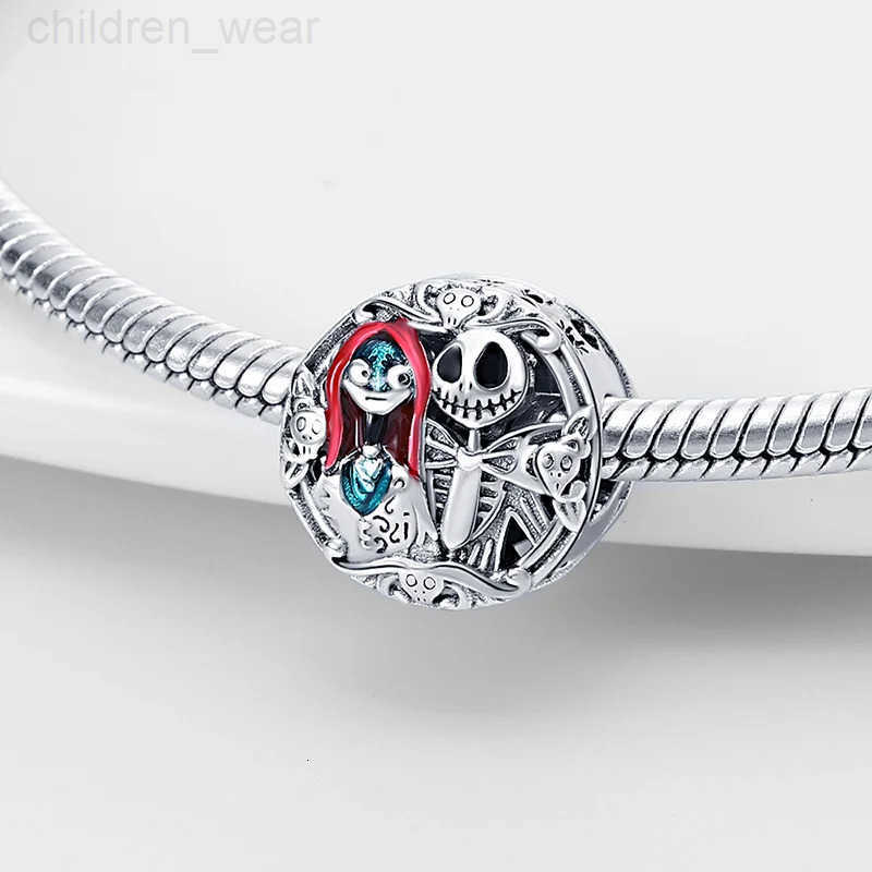 Disney The Nightmare Before Christmas Charm Beads Fit 3mm Bracelet Women 925 Silver Pendant Bead Jewelry 2023 Hot Sale Gift W20250716