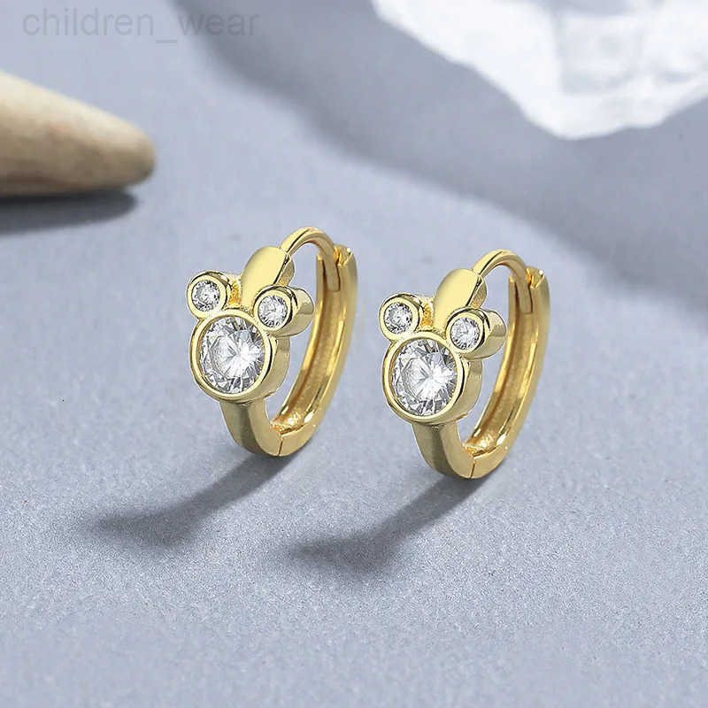 Disney Uniorsj 925 Sterling Silver Jewelry Cute and Lovely Cartoon Mickey Hoop Earrings for Women Girls Children W20250716