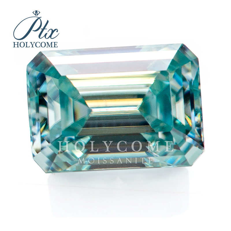 Wholesale Original Color Aqua Blue Tone Moissanite Various Shapes 0.1ct to 10ct High Quality Brilliant Cut VVS1 Clarity Loose Stones for Engagement Ri