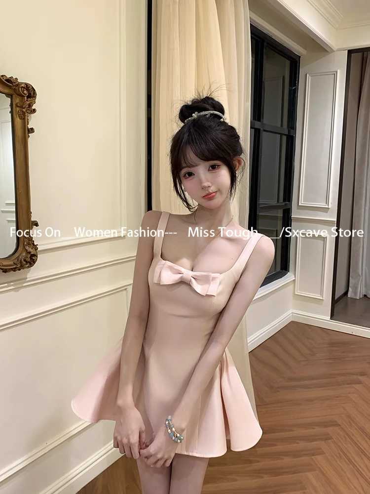 Summer New Elegant Evening Party Mini Dresses Women Vintage Sleeveless Y2K Mini Birthday Dress Casual Korean A-line Dresses R250716