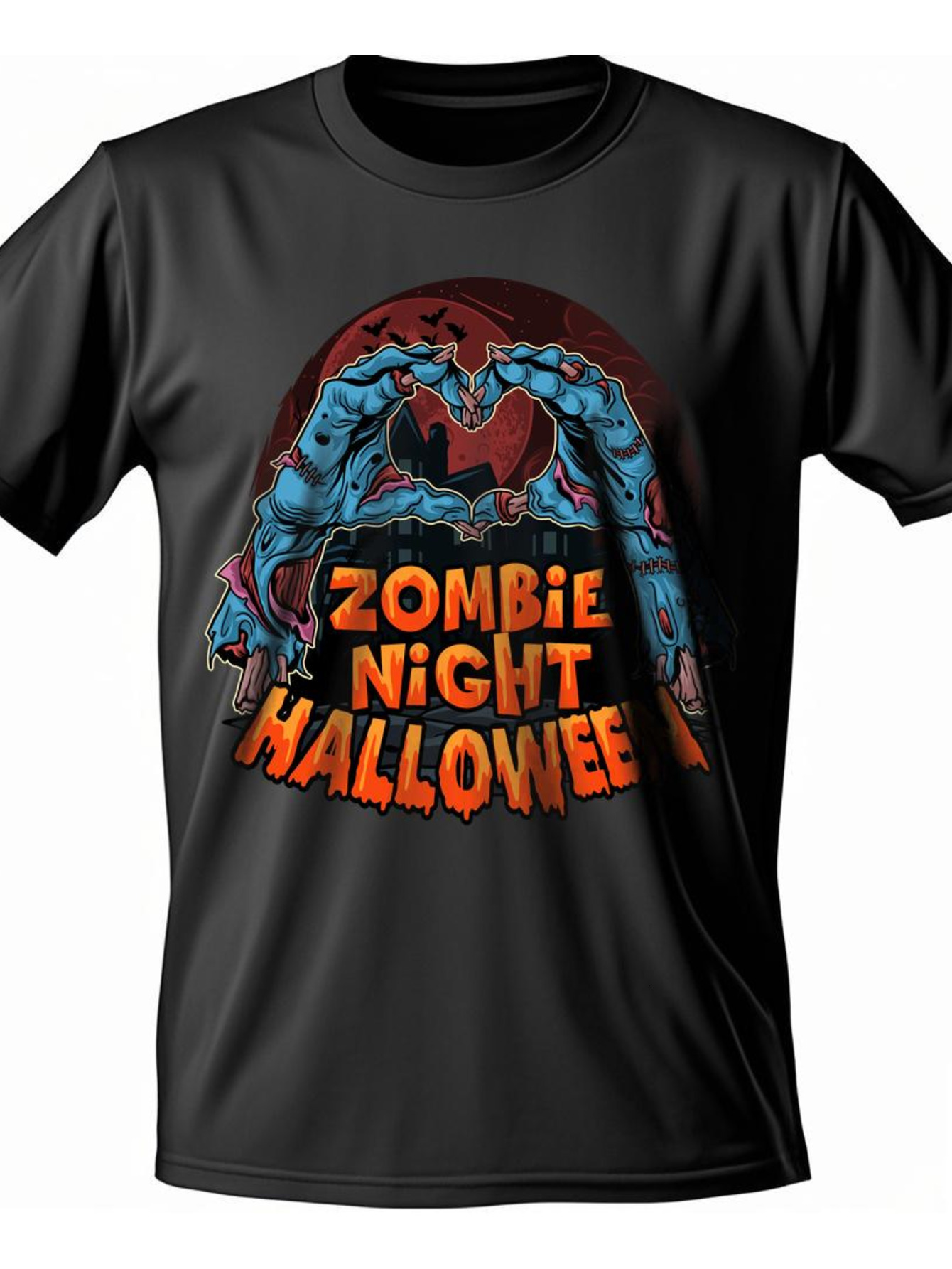 VogueEpoch 180g White black Cotton Adult Men S-3XL Short sleeve T Shirts Round collar Halloween Wed 18