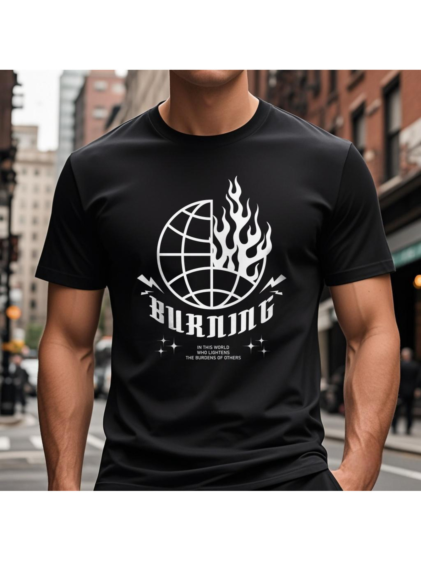 VogueEpoch Short sleeve Cotton text 180g Men T Shirts pattern Adult Round collar black White S-3XL Wed 8c