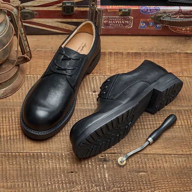 Vintage Mens Genuine Leather Brogues Dress Shoes Luxury Brand Handmade Fashion British Style Autumn Wedding Social Shoes Men W250716