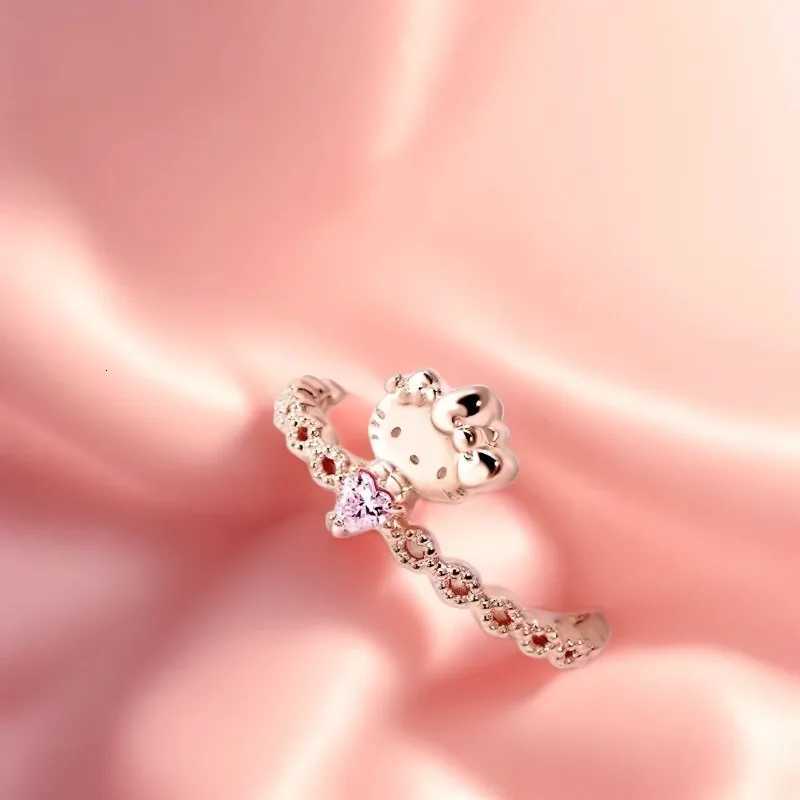Sanrio Hello Kitty Rings Set Anime Action Figures Q Figurals Cartoon Anime Merchandise Decoration Cute Girl Rings Birthday Giftsw250716