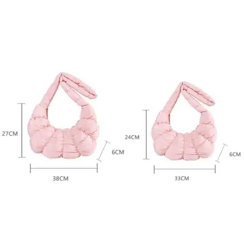 Pleated Cloud Dumpling Bags Quilted Cotton Crossbody BagsLadies High Quality Shoulder Bag Large Capacity Puffer Women Sling Bags