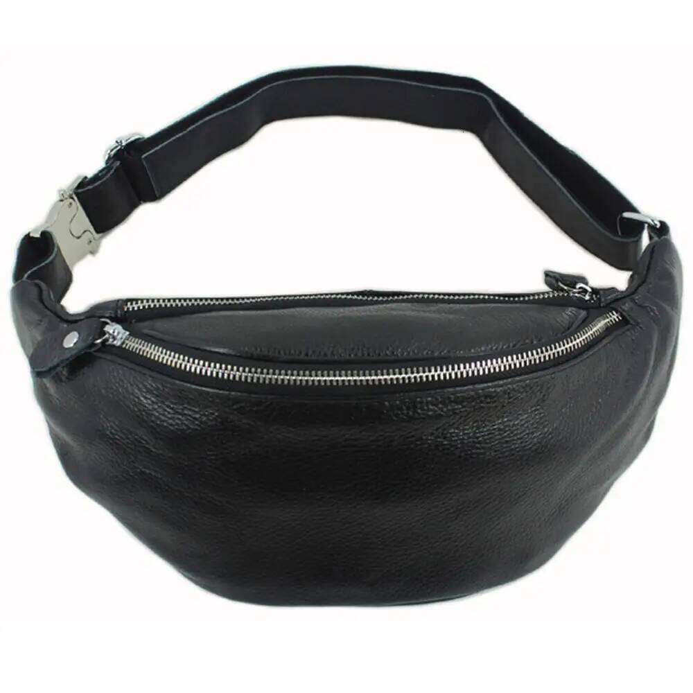 Fashion Genuine for men fanny Leather pack bum bag money belt waist pouch molle pochete
