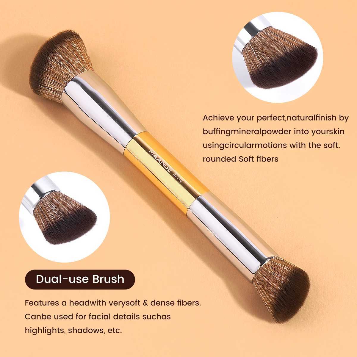 23-piece Makeup Tool Kit 20 Brushes Liquid Cream Blending Concealer Eyeshadow Brushes with 2 Powder Puffs Storage Bag XJ2500716