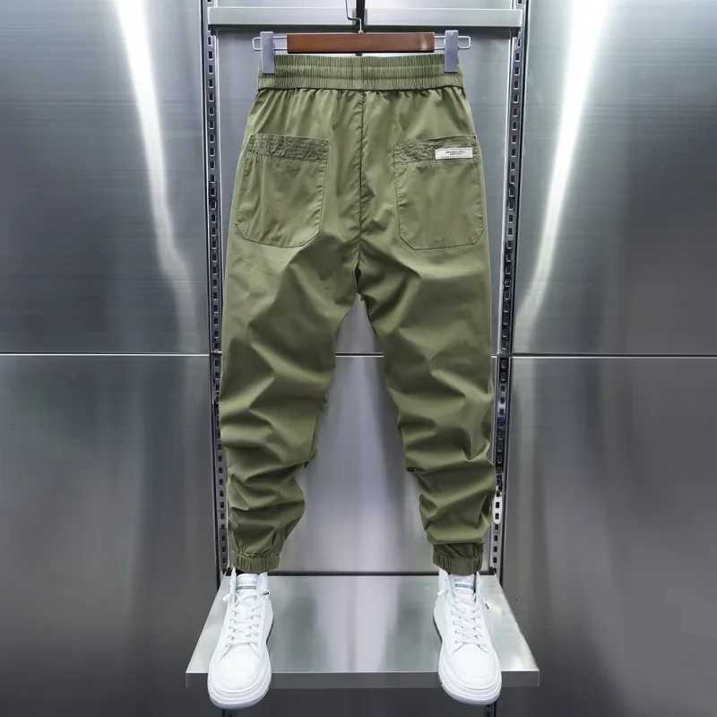 Casual Elastic Joggers Men Streetwear Tapered Ankle Pants y250716