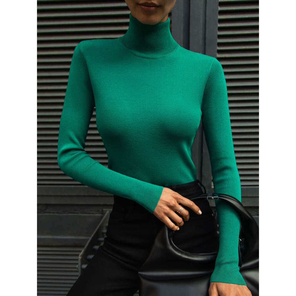 Half Turtleneck Base Shirt Autumn Winter New Elegant Slim Fit Warm Long Sleeve Inner Sweater B5