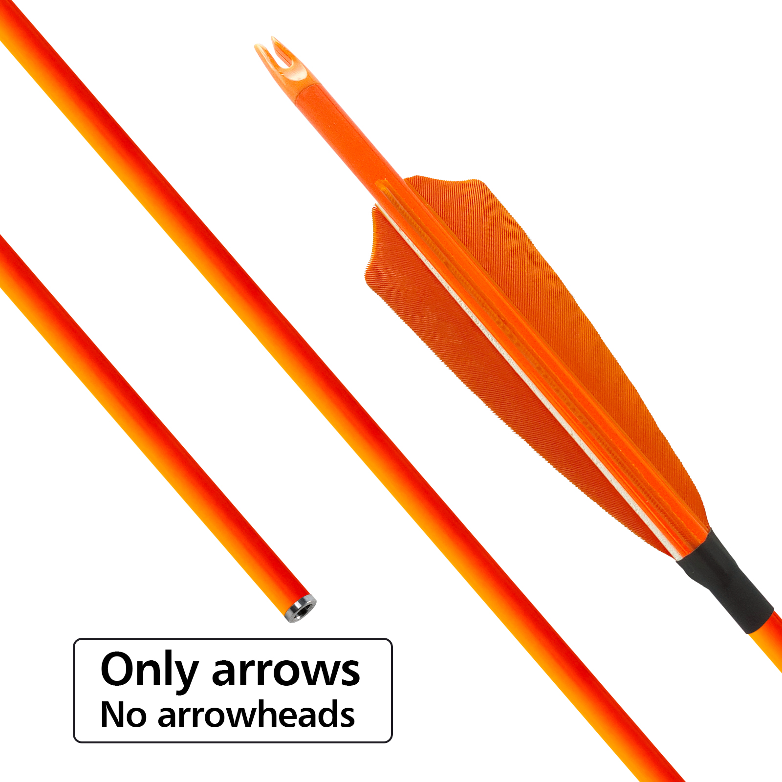 Hunting Arrows Without Arrowheads 31inch Turkey Feathers Spine250-600 Carbon Fiber Archery Practice Arrows 6.2mm Recurve Bow and Compound Bow Arrows(P