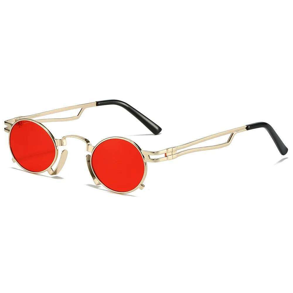 Fashion Women's Round Steampunk Sunglasses Men Unsiex Design Black Sun Glasses Punk Ladies Vintage Shades Eyewear UV Protection