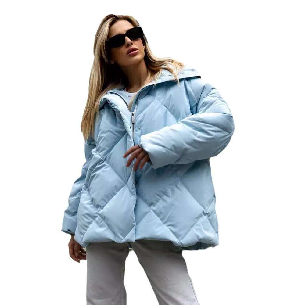 Autumn Winter New Loose Cotton With Matte And Glossy Turn-Down Collar Casual Jacket B5