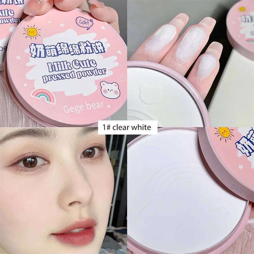 Oil Control Loose Lasting Cute Pressed Powder Waterproof Brightening Concealer Light Breathable Dual-use Face Cosmetics X250716