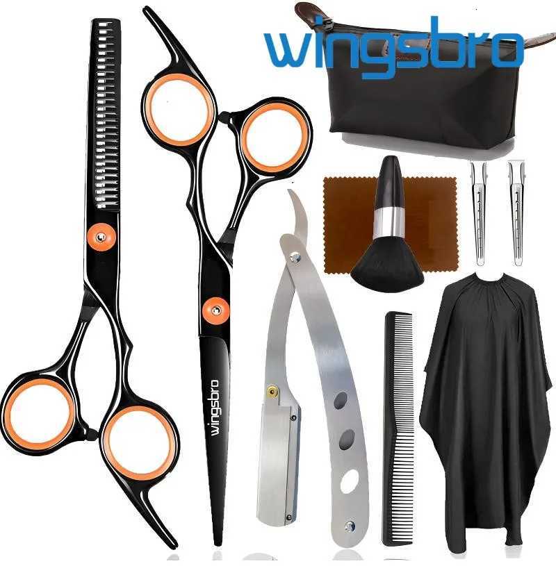 Hairdressing Scissors Set 6 Inch Hair Cutting Scissors Thinning Shears Hair Cutting Styling Accessories Tools Kit For Barber W250716