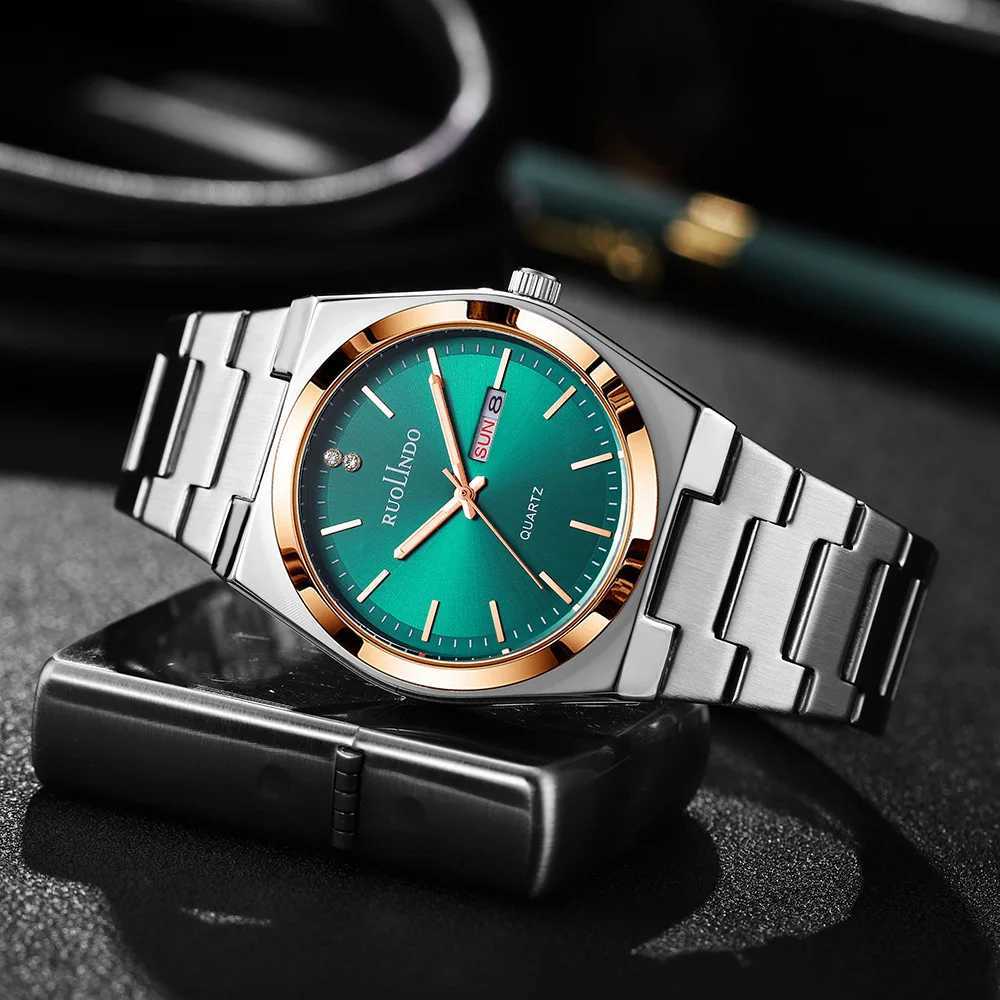 New Cross Border Mens with Steel Strip Cndar Quartz Mens Mens Luxury Y250715