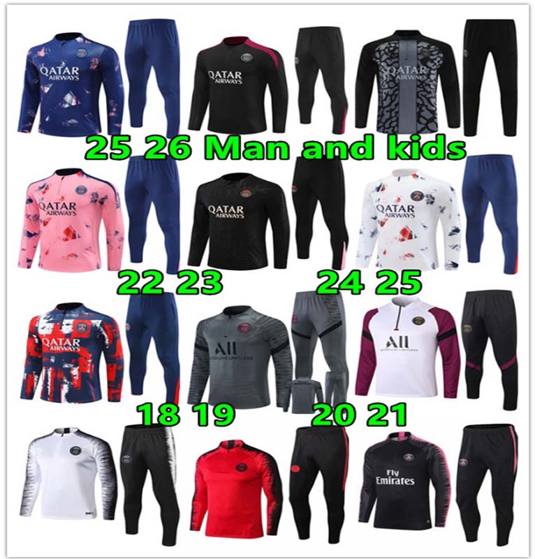 BEST tracksuit training chandal 21 22 23 24 25 Player version survetement tuta retro futbol Soccer tracksuit football tracksuit kid men kids kit