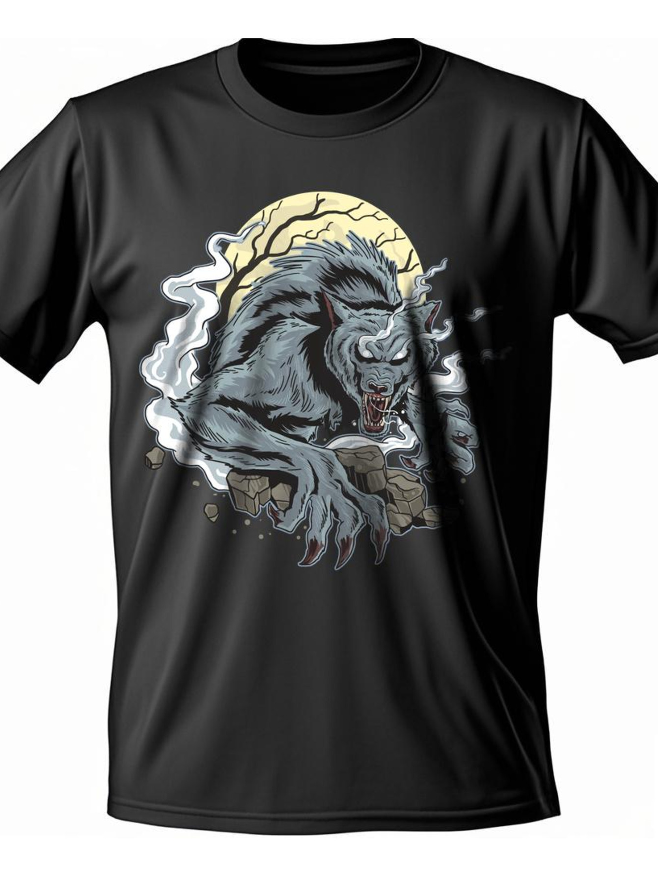 VogueEpoch Men Tyrannosaurus Adult Skull black White S-3XL Round collar 180g T Shirts Short sleeve Cotton Halloween Wed d4