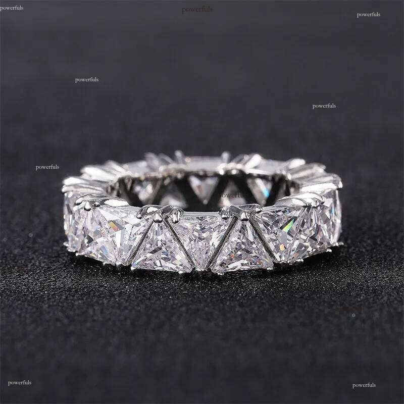 White Gold Women Engagement Designer Wedding Ring Party Gifts Shining Cubic Zirconia Dia Finger Rings Fine Jewelry